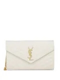 Saint Laurent Cassandre wallet-on-chain - Neutrals