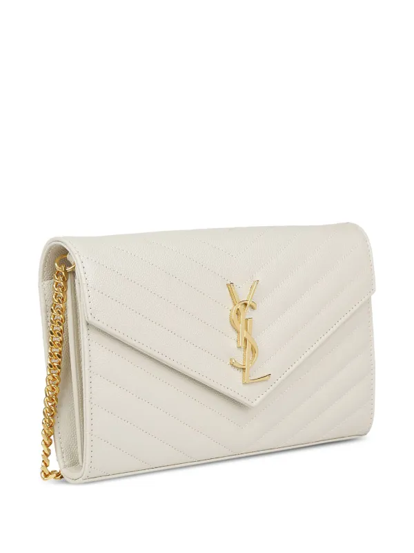 Saint Laurent Envelope Chain Crossbody Bag Neutrals FARFETCH IE