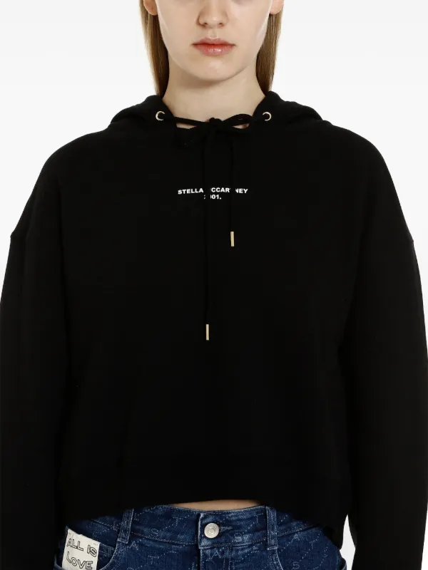 Stella McCartney logo-print Hoodie | Black | FARFETCH