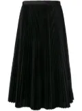 sacai midi pleated skirt - Black