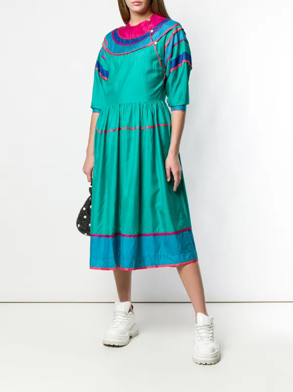 kenzo green dress
