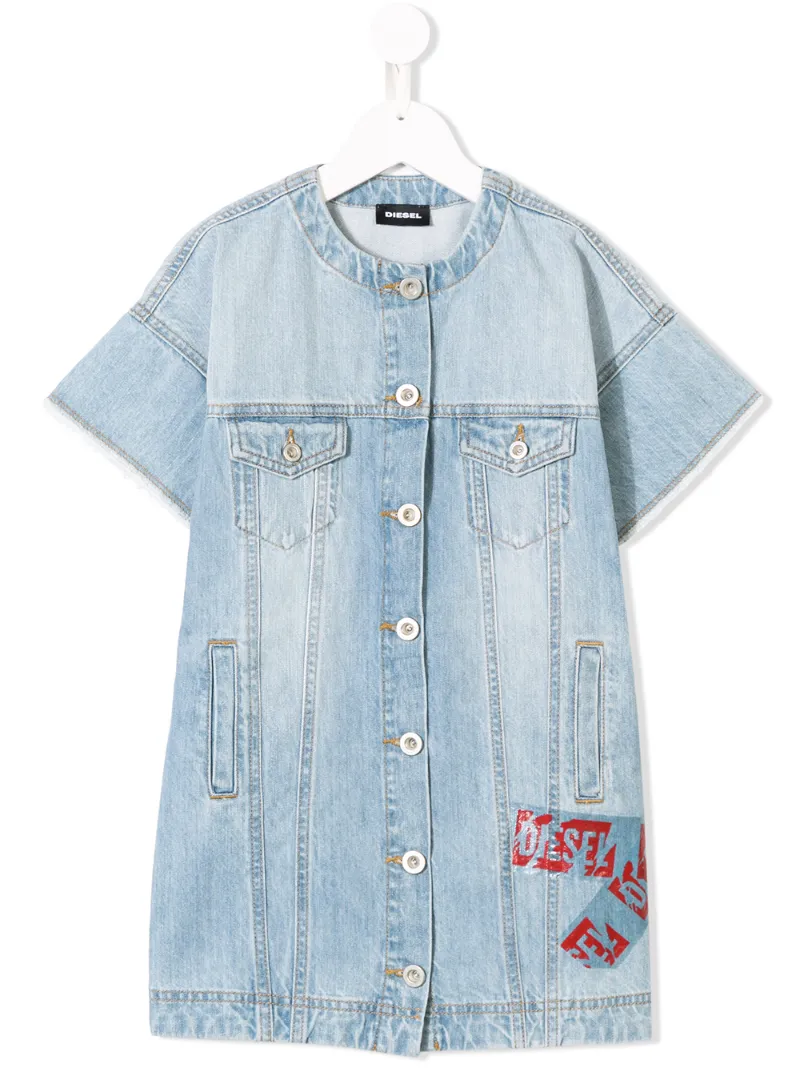 Diesel Kids джинсовая куртка с логотипом