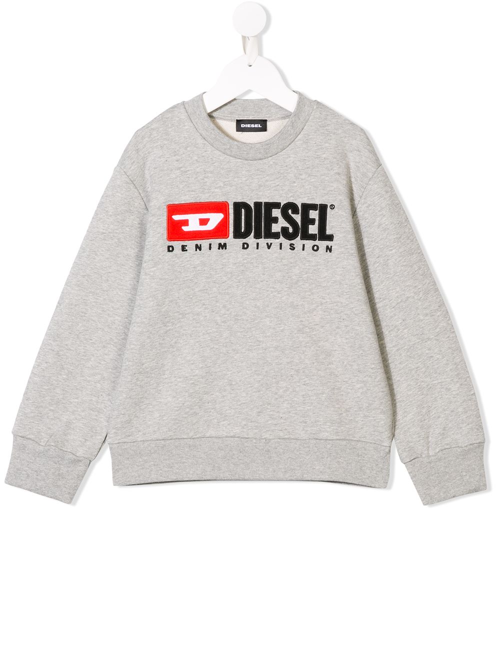 

Diesel Kids sudadera con capucha y logo estampado - Gris