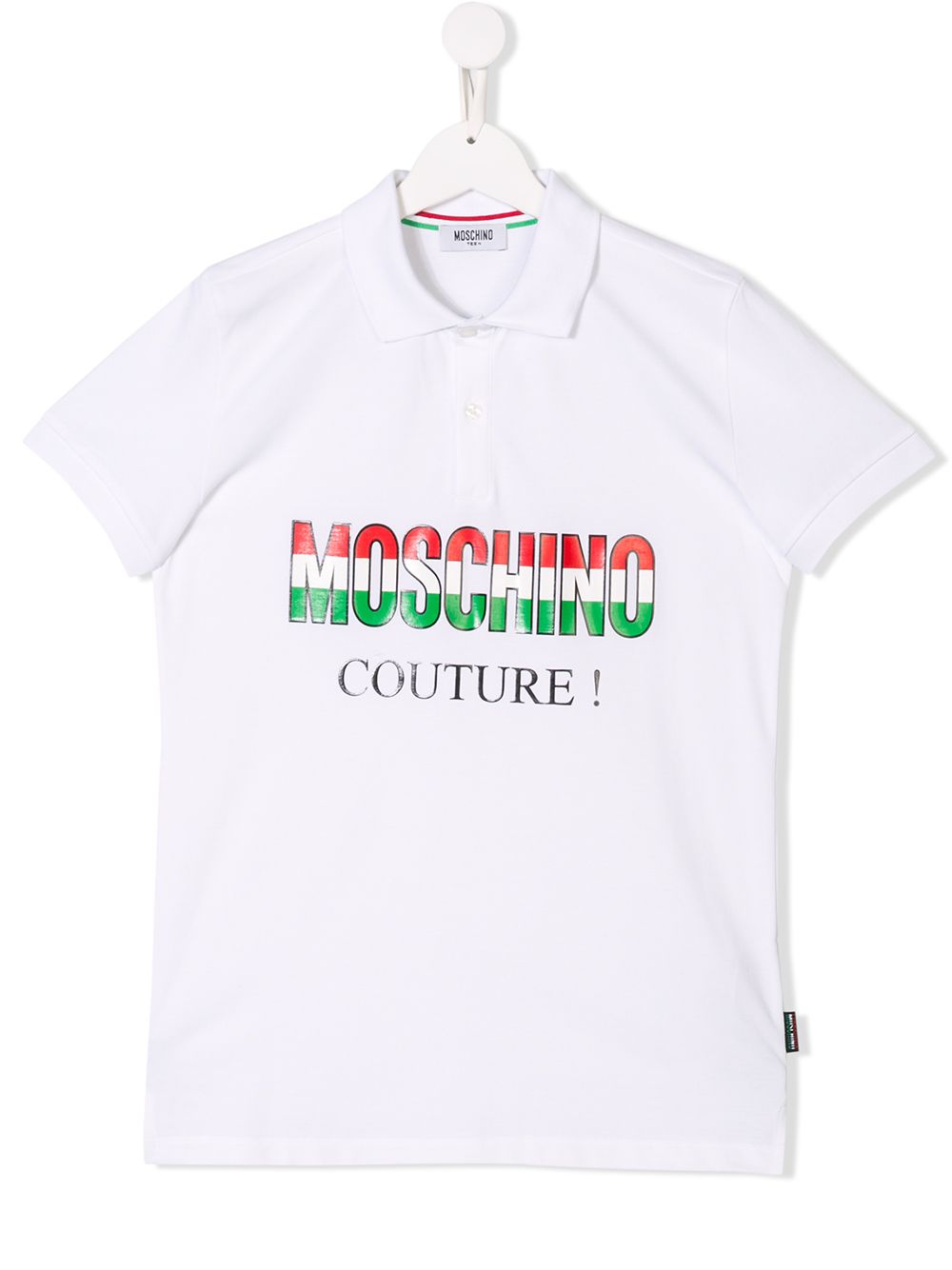 фото Moschino kids рубашка-поло 'teen' с логотипом