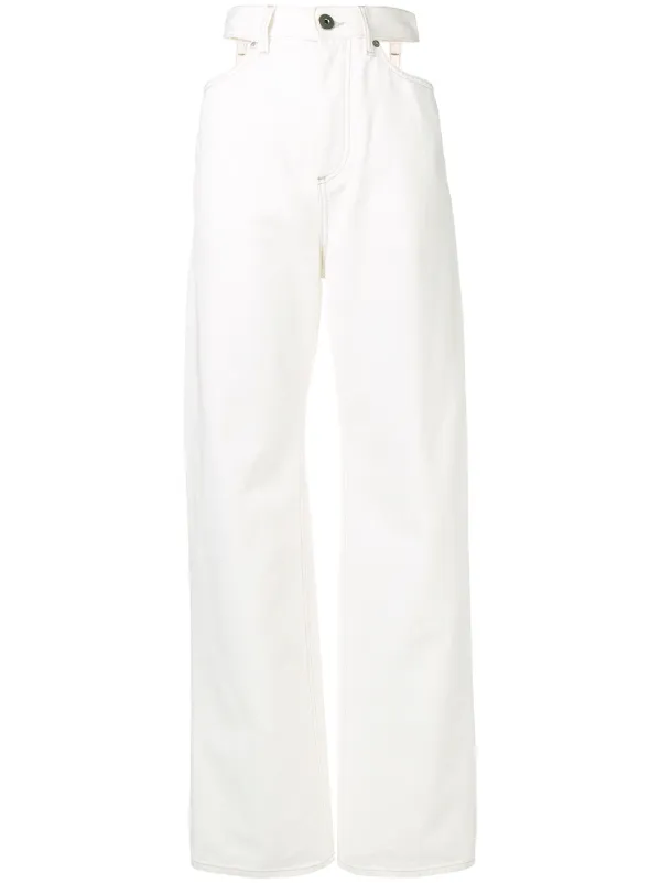 cut white jeans