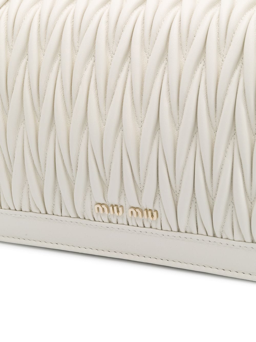 Miu Miu Confidential Matelassé Crossbody Bag - White for Women