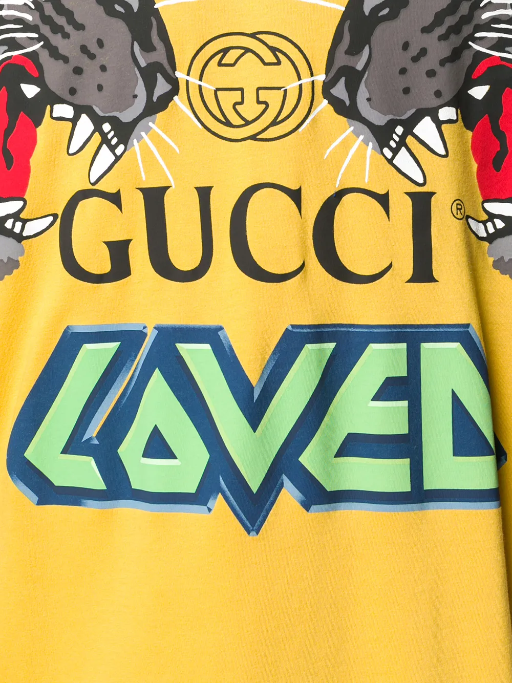 фото Gucci футболка с принтом тигров