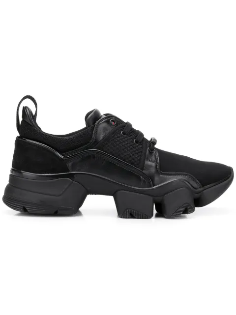 Givenchy Black Jaw Leather And Neoprene Low-Top Sneakers