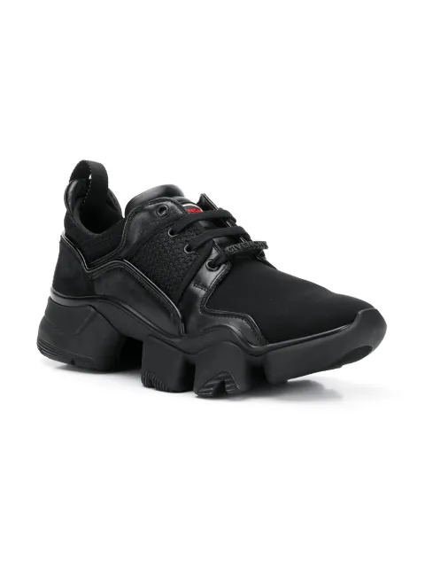 Givenchy Black Jaw Leather And Neoprene Low-Top Sneakers