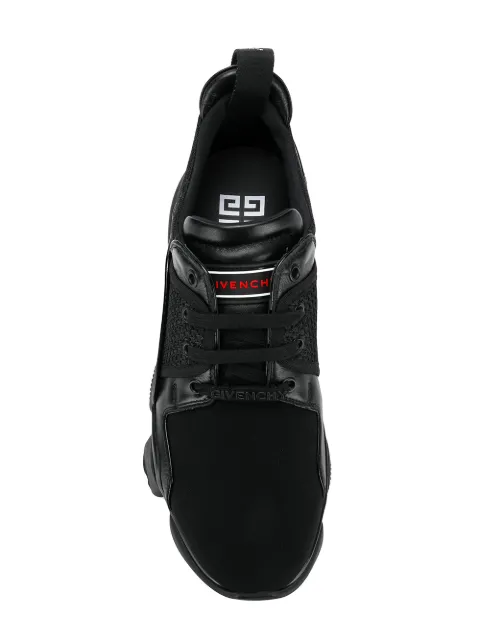 Givenchy Black Jaw Leather And Neoprene Low-Top Sneakers