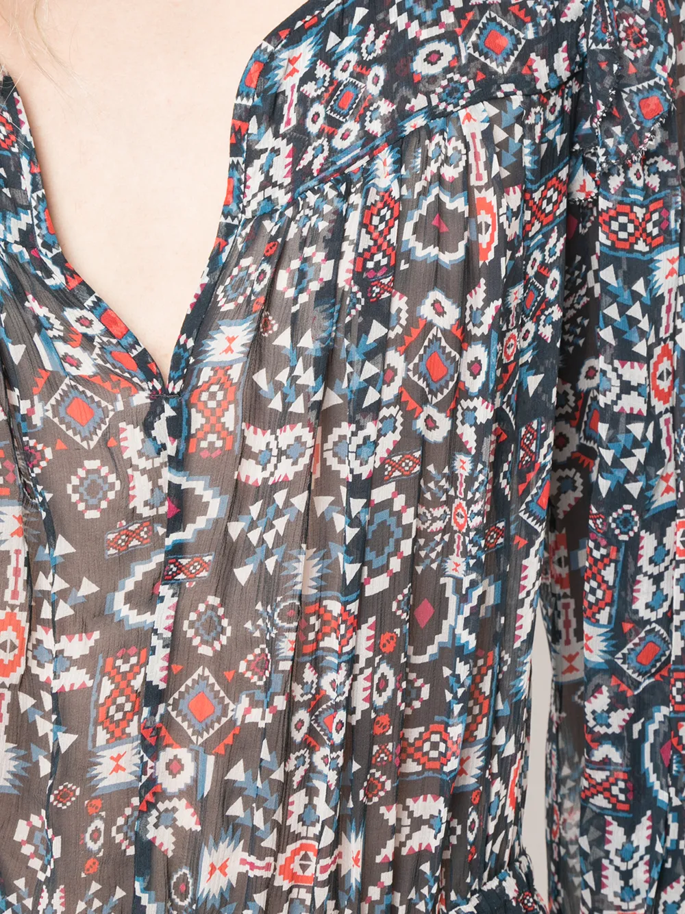 Midi Azteca Marant Con Étoile Vestito Isabel Stampa Farfetch lTFJcK13