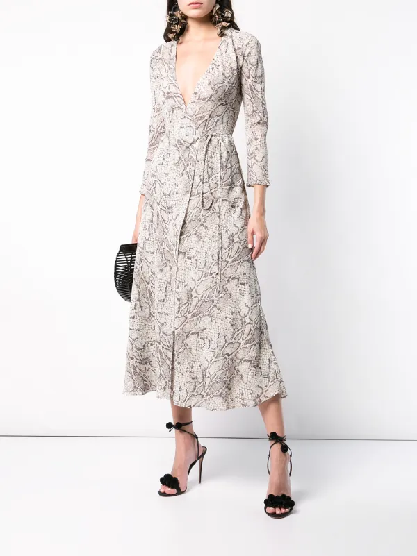 reformation jaz wrap midi dress
