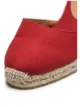 Castañer red Carina 80 cotton canvas wedge sandals
