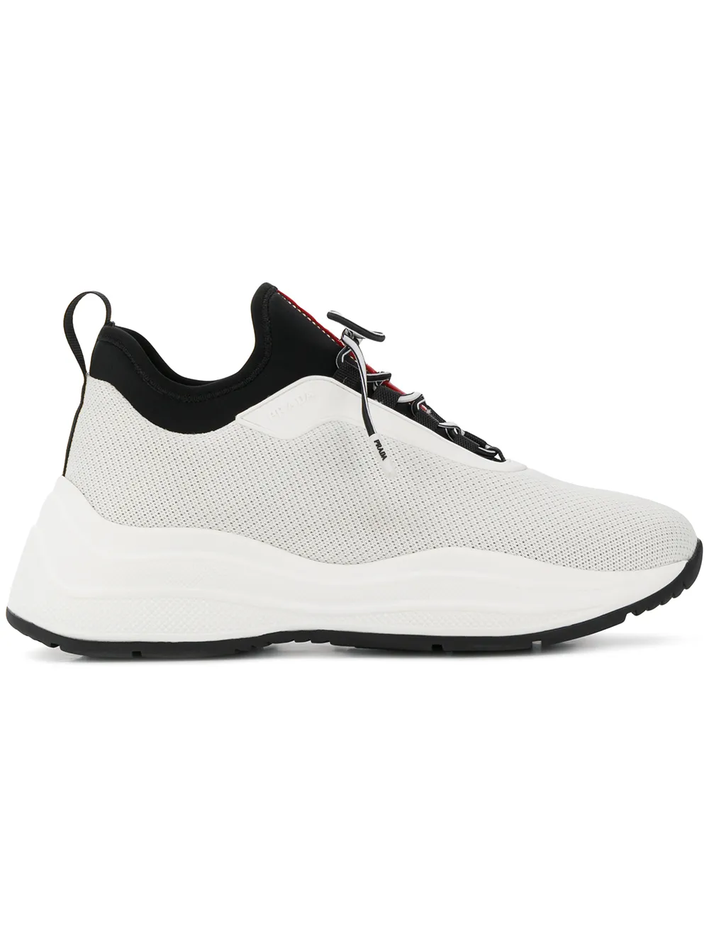 Click to view more detailed imagery on our partner's website Prada America's Cup Rubber, Nylon And Mesh Sneakers In White