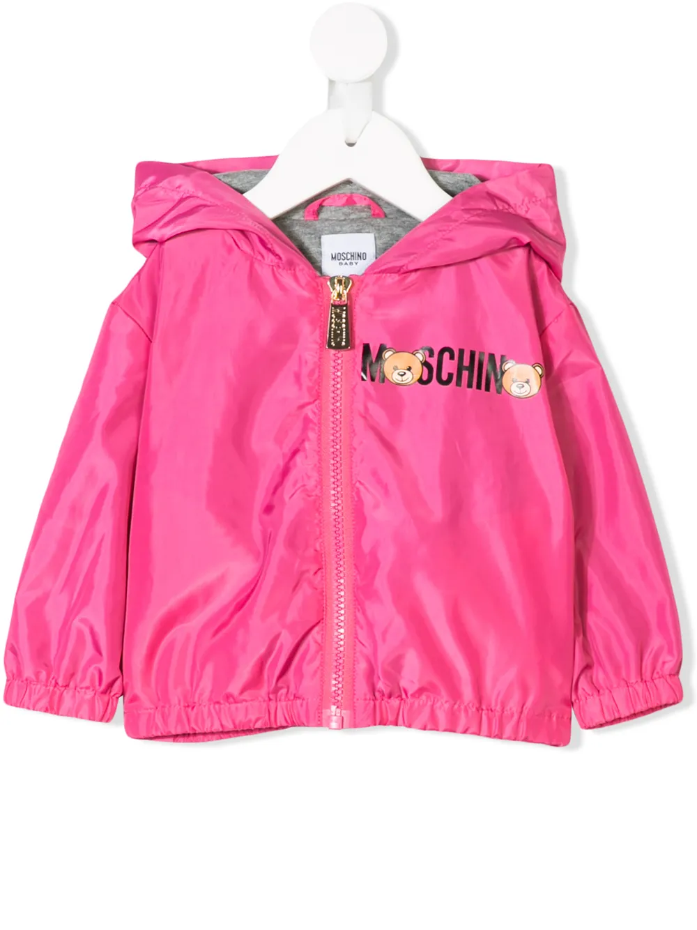 фото Moschino kids куртка на молнии с логотипом