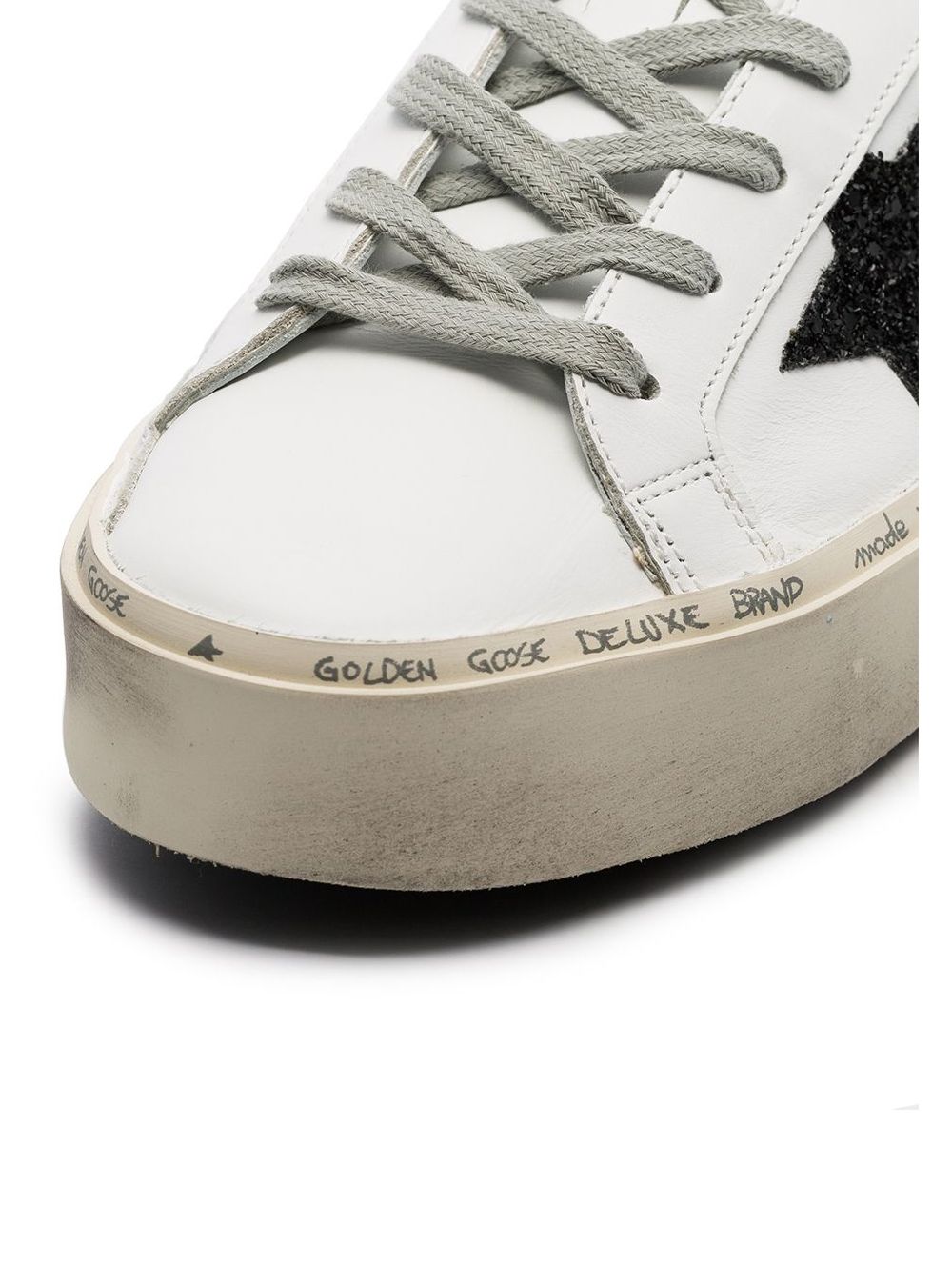 фото Golden Goose кроссовки Hi Star с зебровым принтом