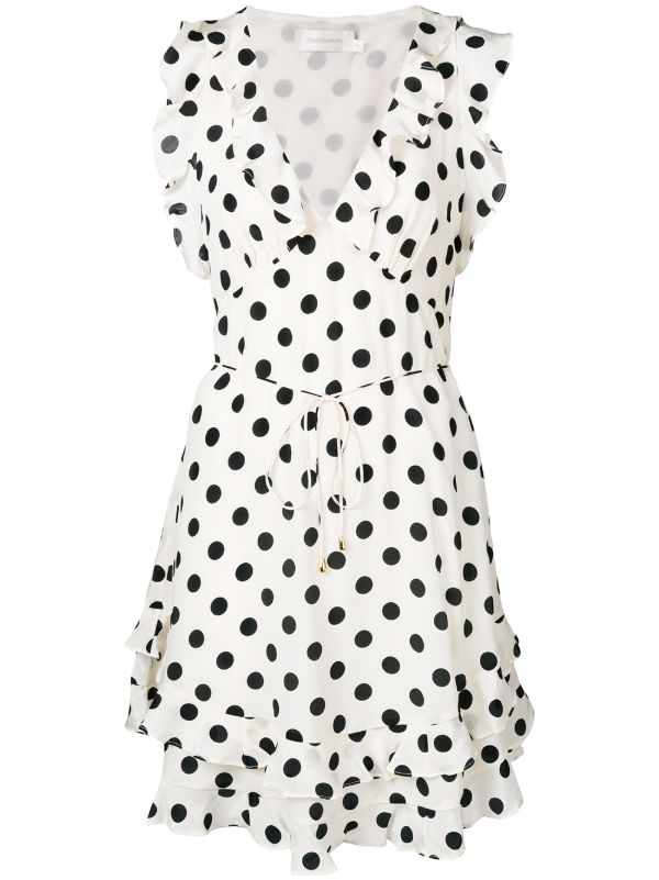 zimmermann black polka dot dress