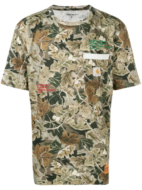 Heron Preston T-Shirt mit Blatt-Print