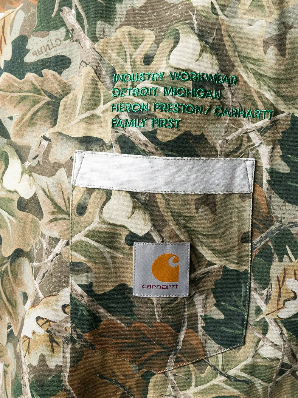 Heron Preston T-shirt met bladerenprint Groen
