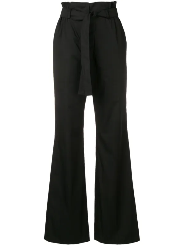 Moschino High-waist Belted Trousers in Black