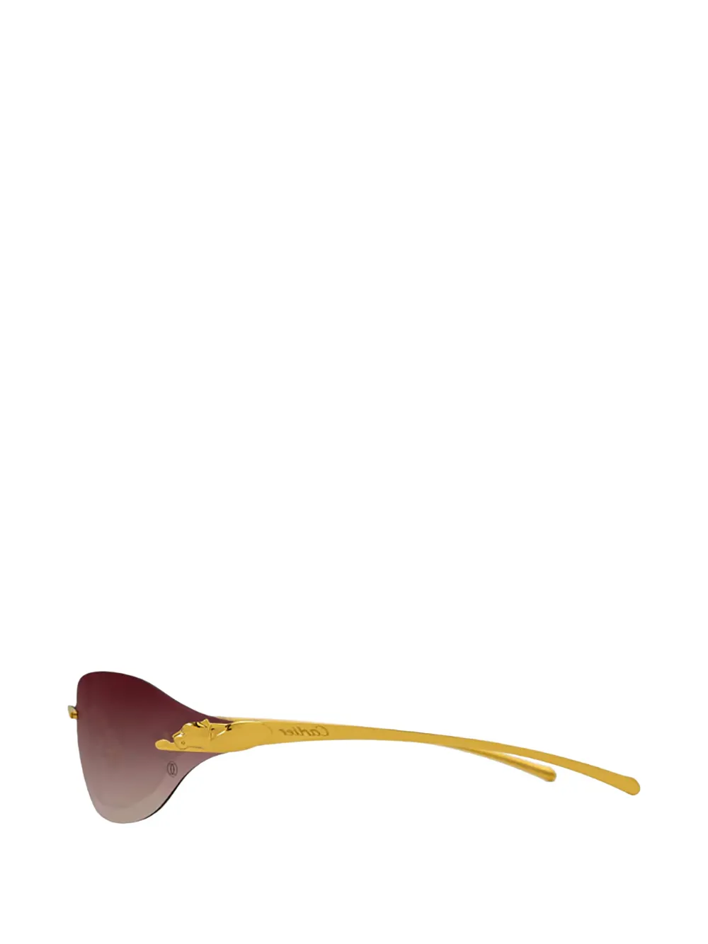 Cartier Eyewear Rimless Tinted Sunglasses in Gold, view 3