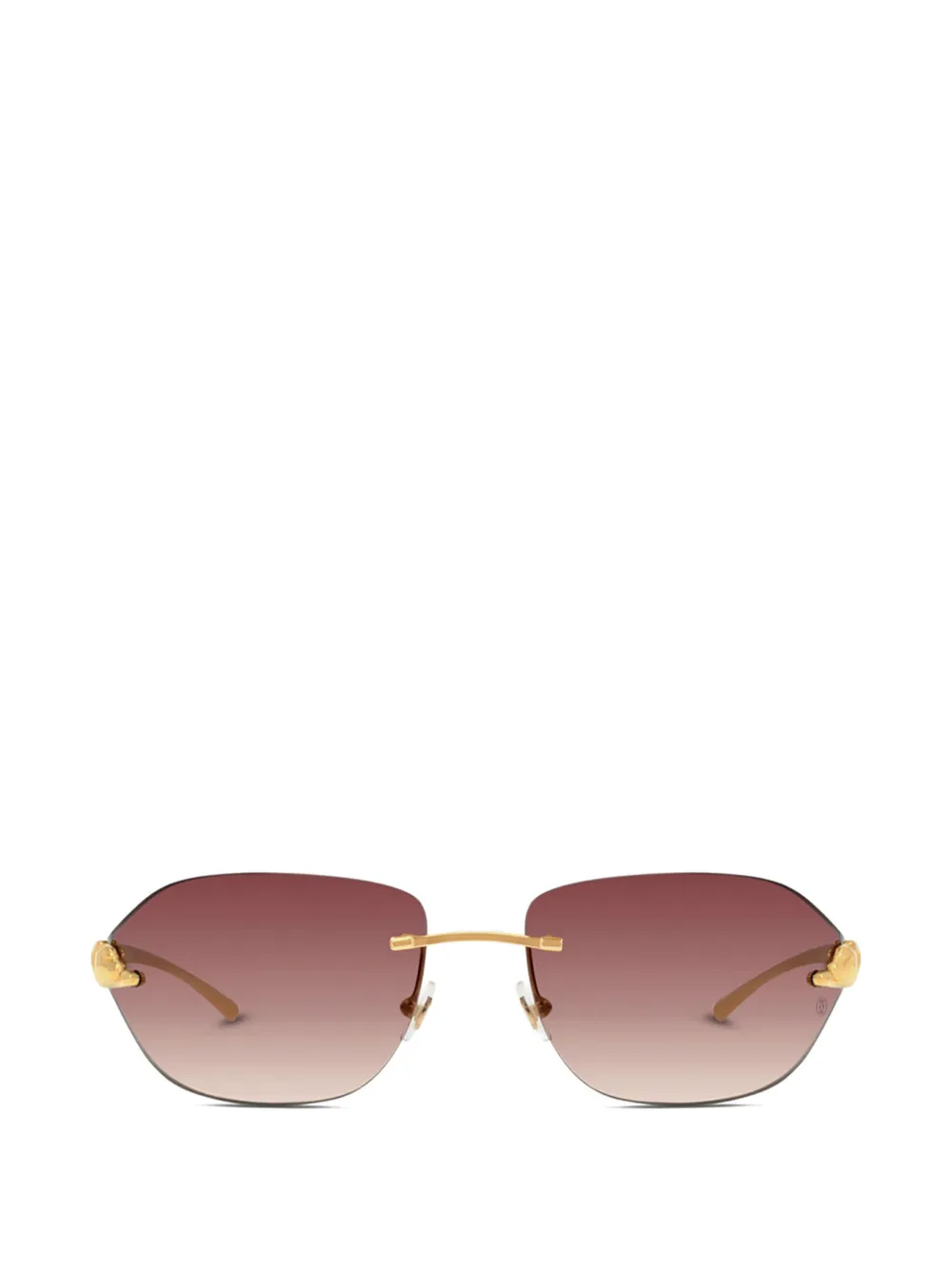 Cartier Eyewear Randlose Sonnenbrille - Gold