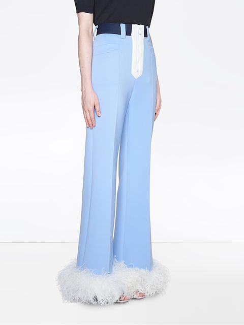 miu miu feather pants