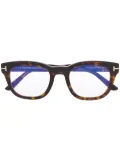 TOM FORD Eyewear rectangle frame glasses - Brown