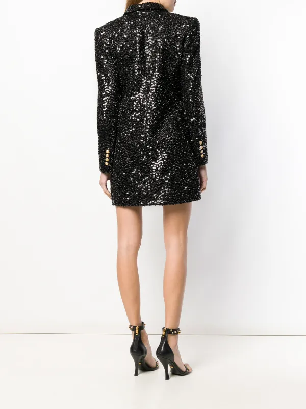 balmain sequin blazer dress