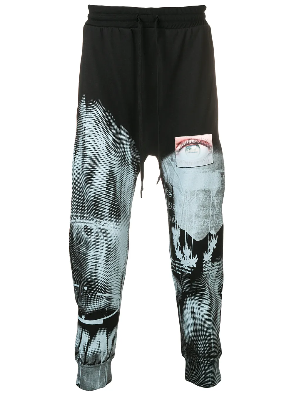 11 By Boris Bidjan Saberi Tops 11 BY BORIS BIDJAN SABERI JOGGINGHOSE MIT GRAFISCHEM PRINT - SCHWARZ
