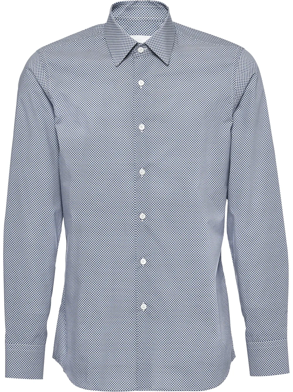 geometric print poplin shirt