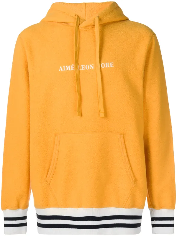 aime leon dore yellow hoodie