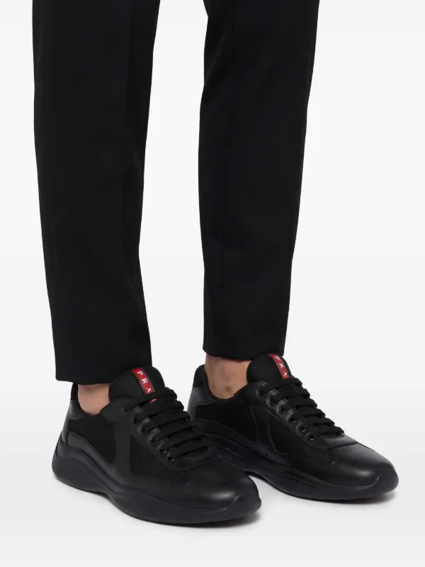 Prada America's Cup Sneakers | Black | FARFETCH