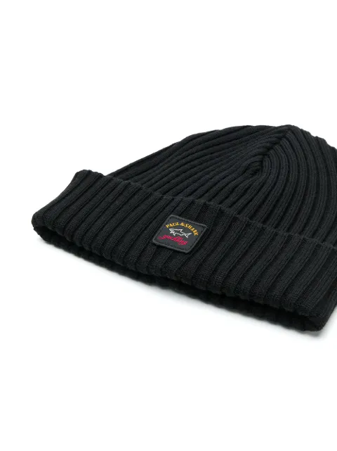 Paul \u0026 Shark ribbed-knit Beanie - Farfetch