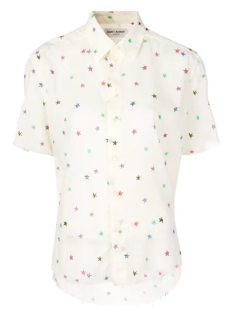 Saint Laurent star-print short-sleeve shirt