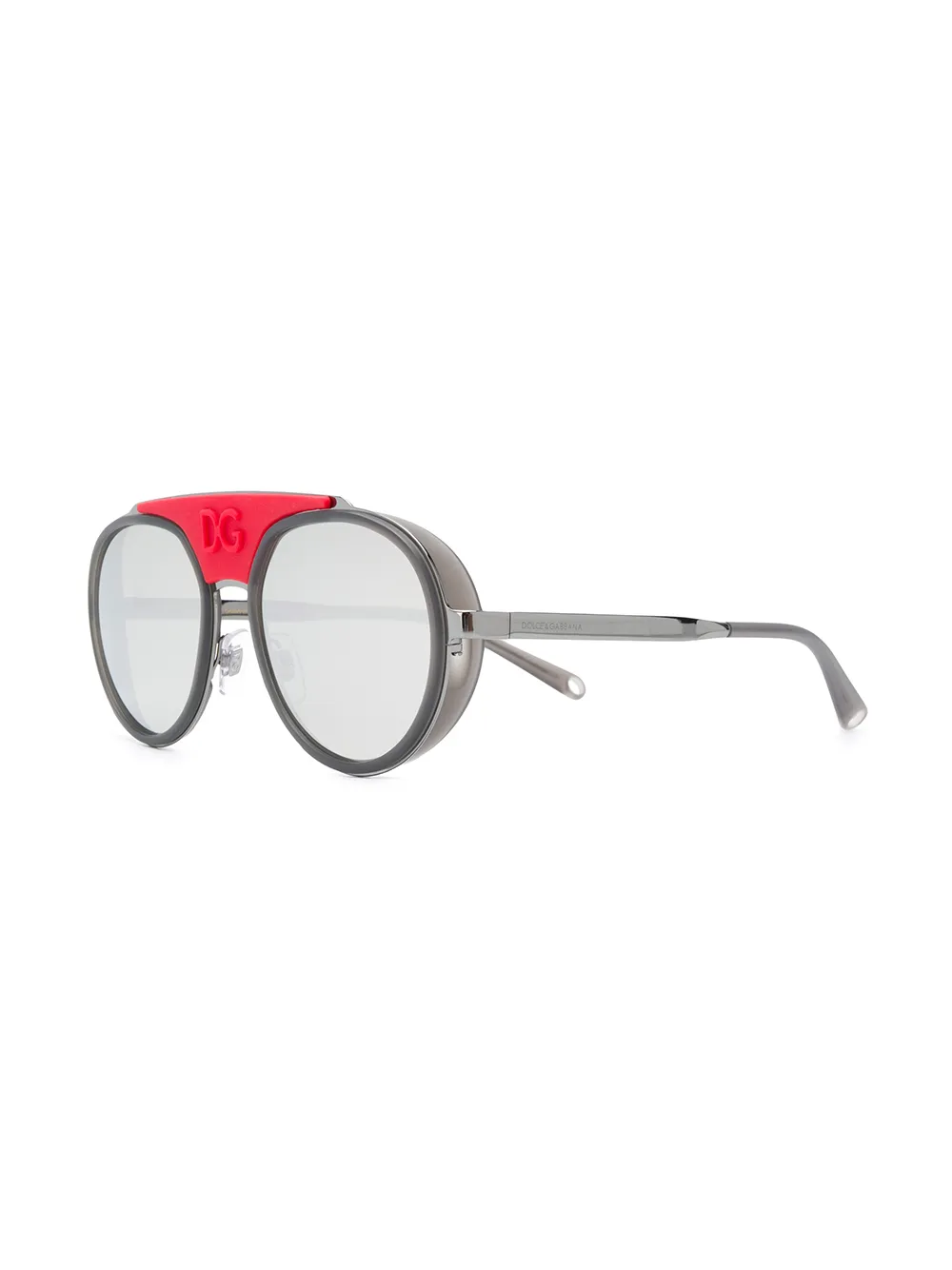 Dolce & Gabbana Eyewear piloten zonnebril met rond montuur - Grijs