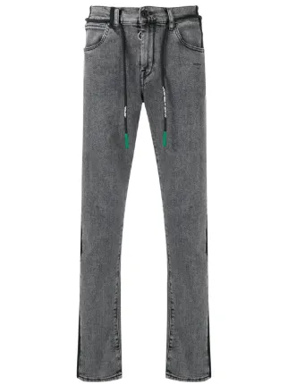black and white panel jeans