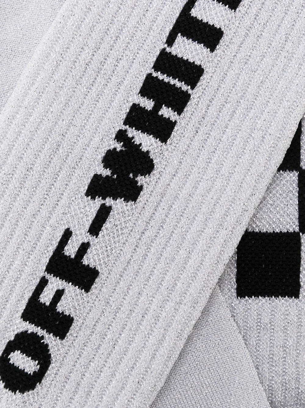 Off-White check logo knit socks | Image 2