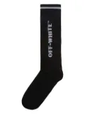 Off-White intarsia-knit logo socks - Black