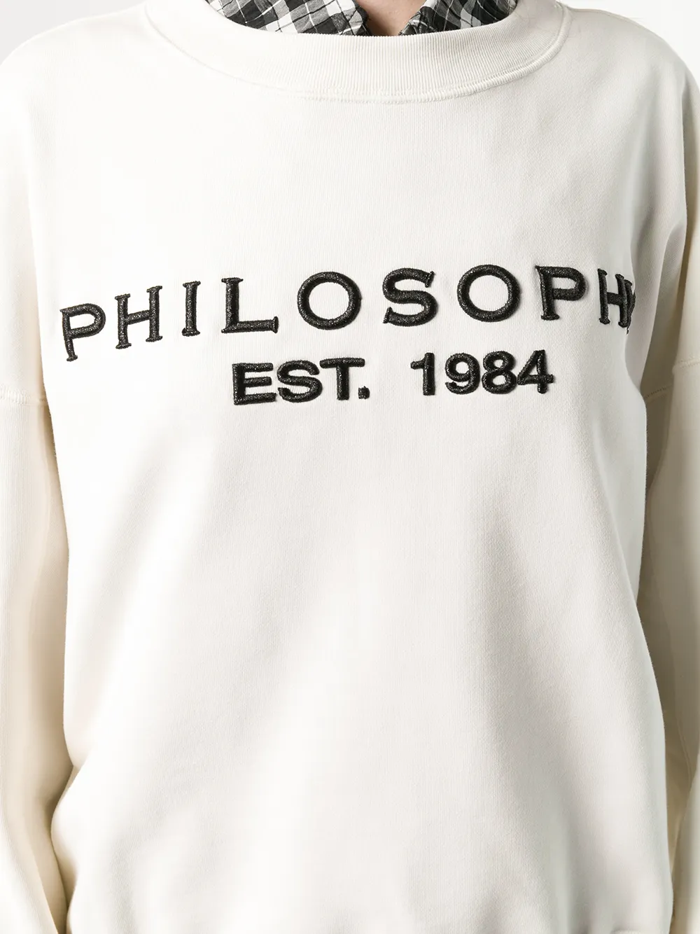 Philosophy Di Lorenzo Serafini trui met hangende mouwen en logo Beige