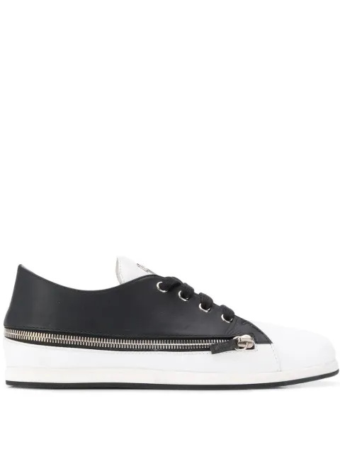 Giuseppe Zanotti two-tone zipped sneakers