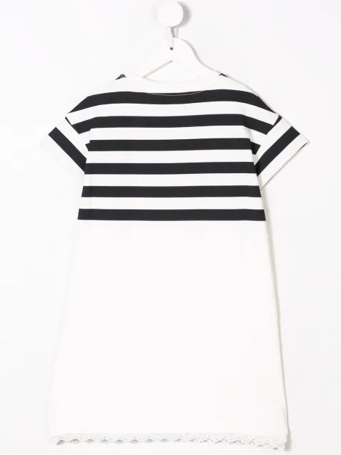 MONCLER striped logo patch dress