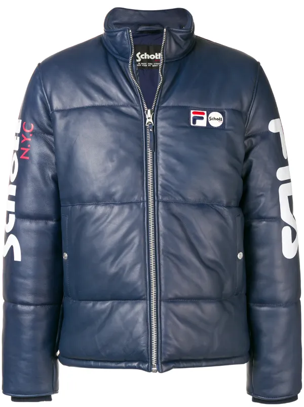 Schott X Fila Rolando Leather Jacket Ss19 Fast Au Delivery Schott X Fila Rolando Leather
