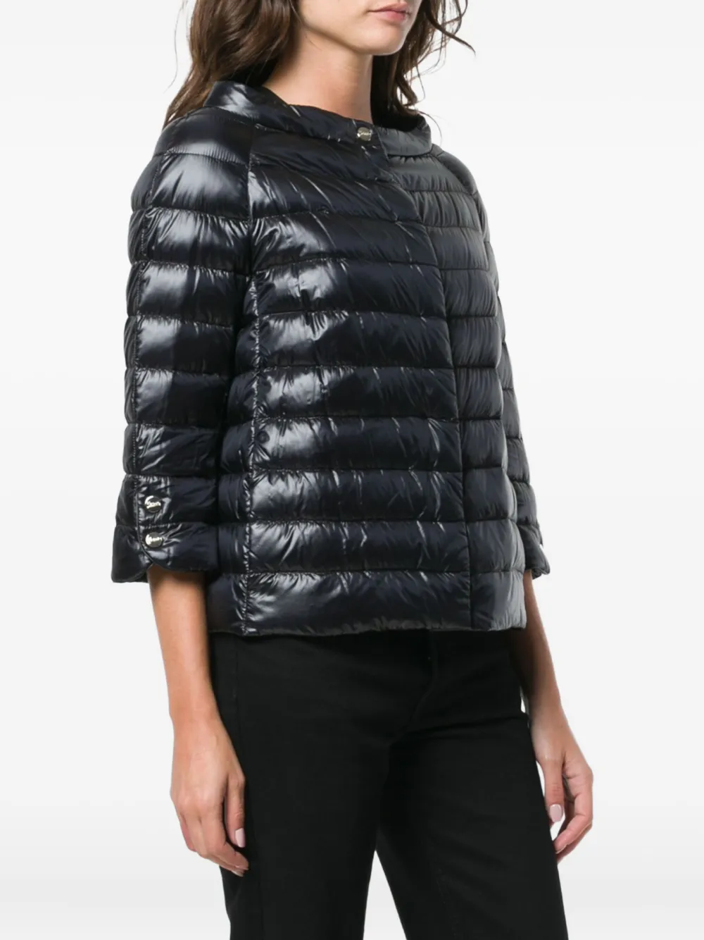  Herno Boat-neck Jacket - Black 