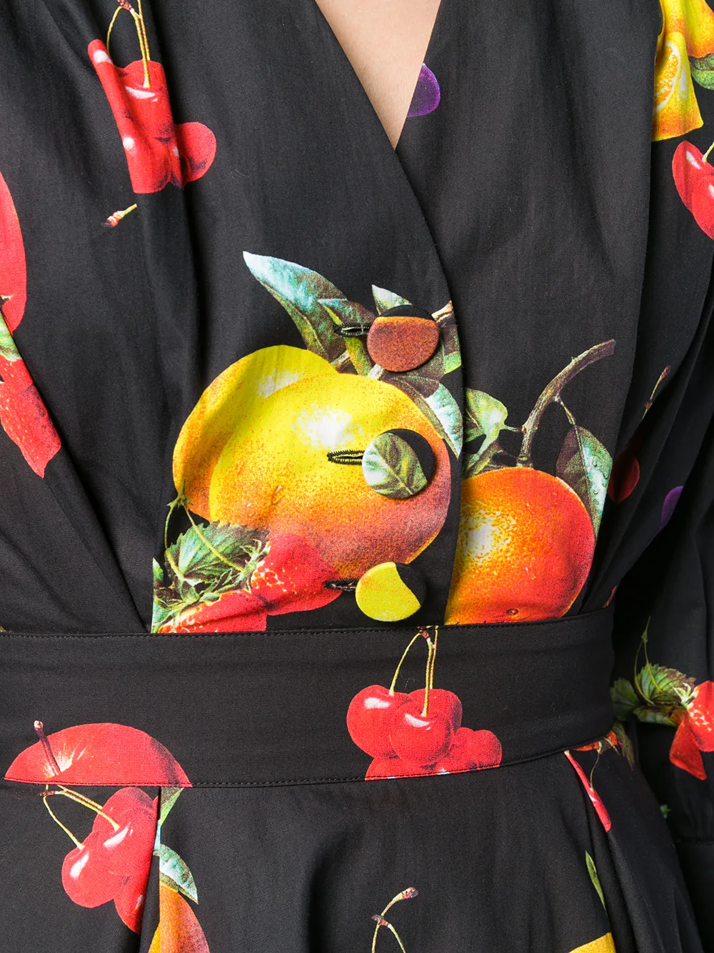 MSGM jurk met fruit print Zwart
