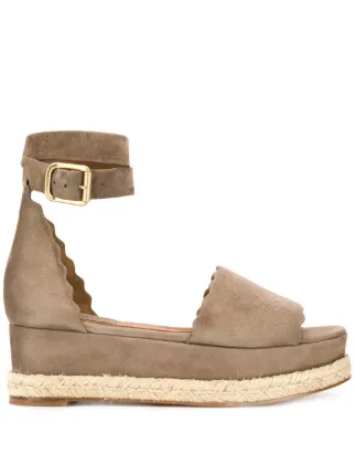 chloe scalloped sandals