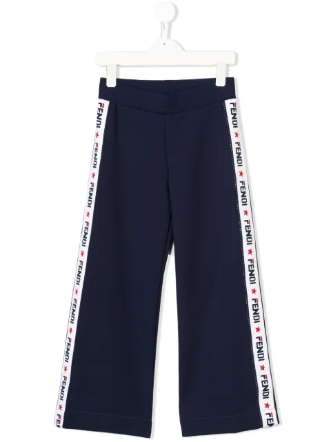 Fendi Kids logo band track pants