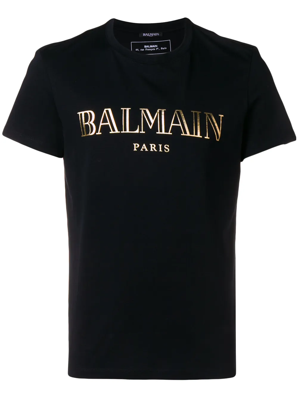 фото Balmain футболка с логотипом металлик