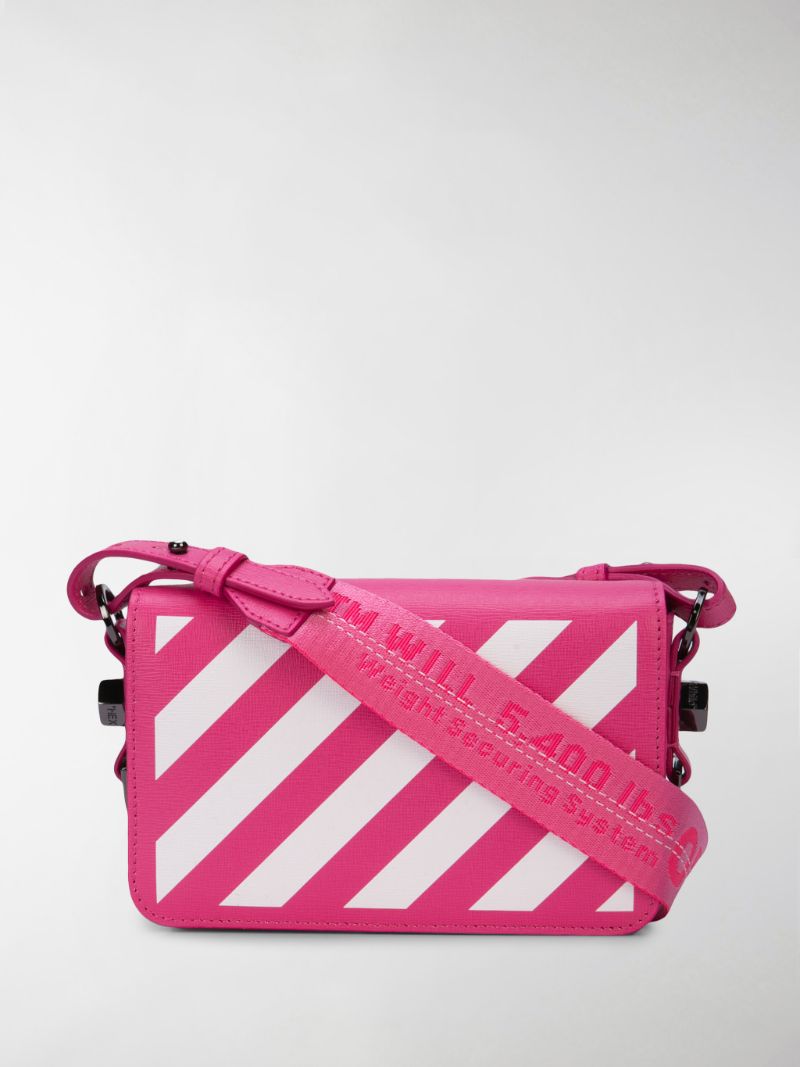 hot pink off white bag