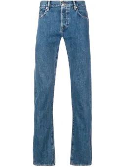 relaxed-fit stonewash jeans